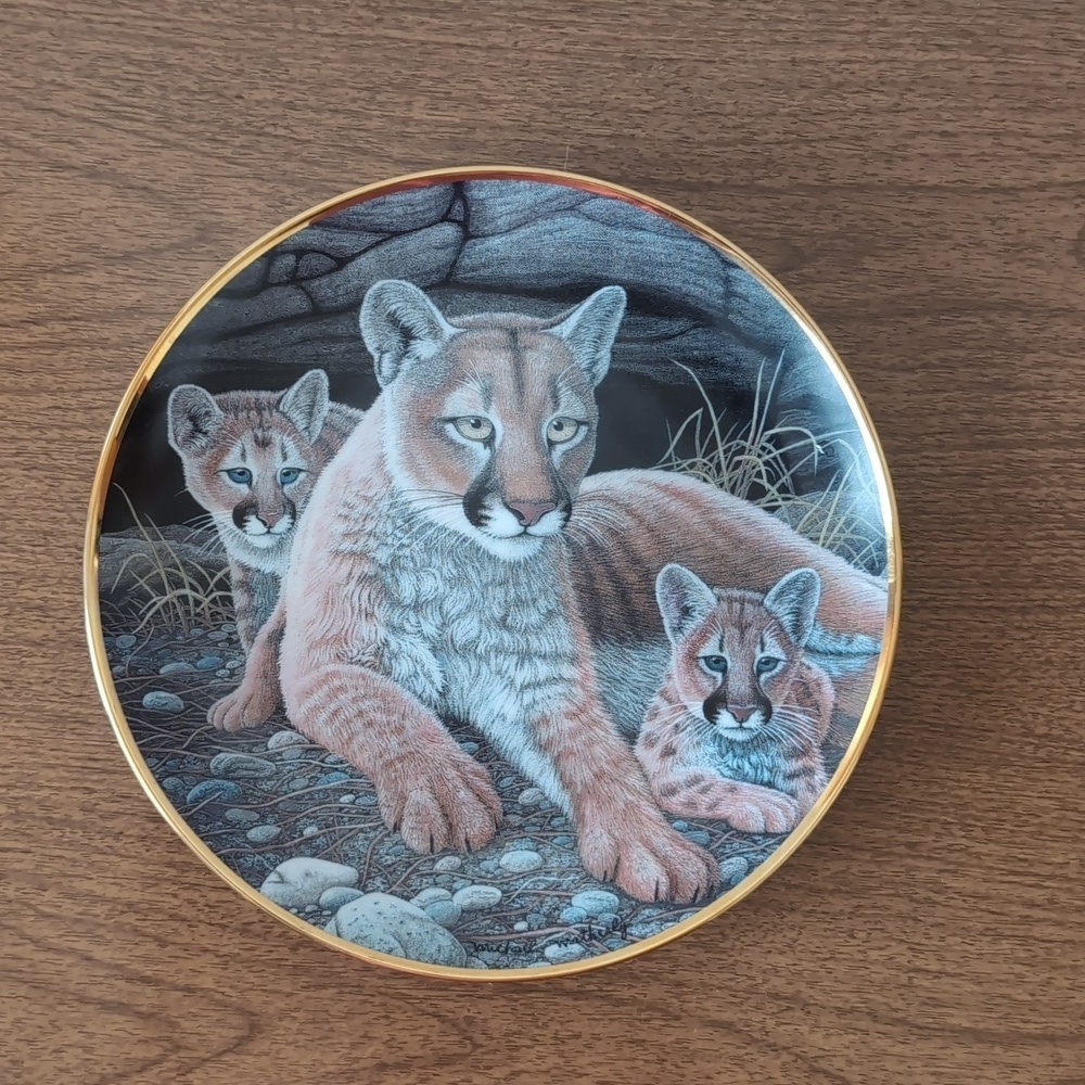 Michael Matherly Mountain Lions Limited Edition Collector's Plate Home Decor - Picture 3 of 8